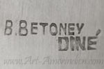 B.BETONEY DINE mark on Indian jewelry is Bill Betoney Navajo hallmark