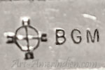 BGM and compass mark on jewelry for B.G. Mugg retail shop in Corrales NM