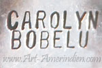 Carolyn Bobelu Zuni stamped hallmark on Indian Native jewelry