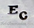 EC misaligned mark on Indian Native American jewelry is Edison Cummings Navajo