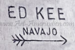 ED KEE NAVAJO and arow symbol native American mark on jewelry