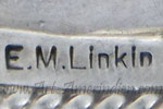 EM Linkin mark on Indian Native jewelry is Ella Linkin Navajo hallmark