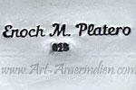 Enoch M. Platero navajo hallmark on Indian jewelry, trademark used from 2022 to 2023