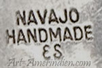 NAVAJO HANDMADE ES is Elaine Sam Navajo Indian Native American hallmark