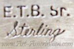E.T.B. Sr. mark on jewelry is Ernest Thomas Bilagody Sr Navajo hallmark