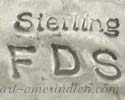 FDS trade mark on indian jewelry for Frederick & Denise Suitza Zuni