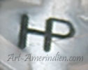 HP conjoined mark on Indian jewelry is Herbert Platero Navajo hallmark