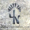 JN and picto sun mark on navajo jewelry is Jerry Nelson