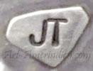 JT conjoined on a plate hallmark is Johnson Todacheeny Navajo