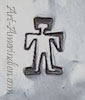 Stilized men hallmark on southwest jewelry is Alvin Sosolda, Pima Indian Native American