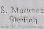 S MARTINEZ hallmark on jewelry is Sheryl Martinez Navajo artist signature