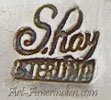 Silver Ray Navajo Indian Native American jewelry hallmark