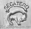 Secatero over a buffalo symbol hallmark