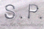 S.P. mark on jewelry is Sam Poblano Zuni silversmith
