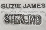 Suzie James Navajo hallmark on Indian Native American jewelry