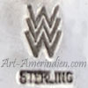 WWW stacked letters is Waddie CrazyHorse Cochiti hallmark